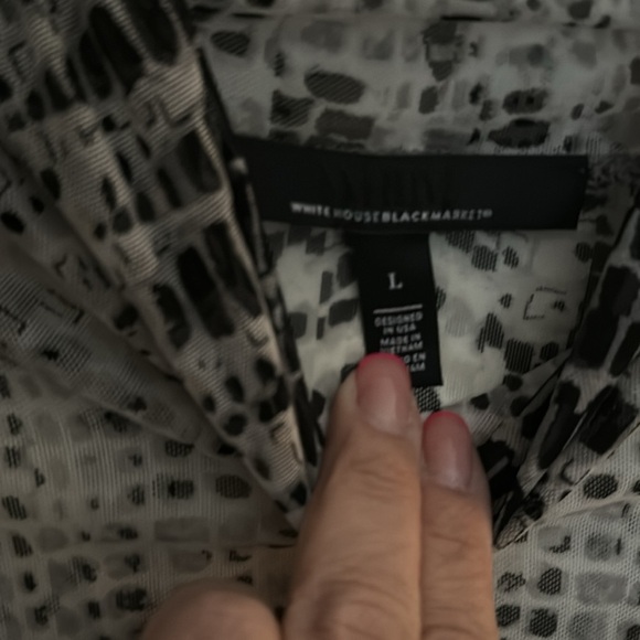 WHBM Sheer Python  Mockneck size L - Picture 2 of 4